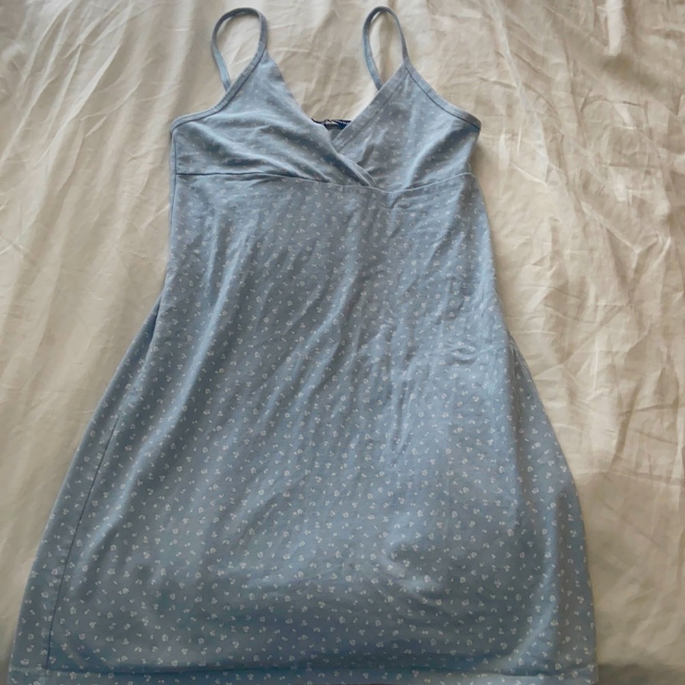 Blue floral brandy dress
